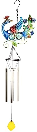 Sosoport 1Stk Pfau Windspiele gartendekoration Garden Decor Balcony Decoration balkondeko Astetische Raumdekoration römische Vase Windglocken-Anhänger Pfauenwindglocke schmücken Eisen