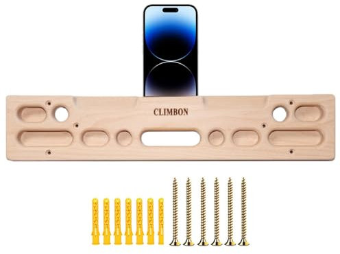 Hangboard Rock Climbing | Tavola in Legno per Allenamento con Le Dita per l'arrampicata | Stazione di Allenamento montata su Porta Rock, Hangboard Porta Parete Arrampicata Maniglia