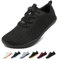 Geweo Chaussures Pieds Nus Femme Homme Ete Confort Barefoot Shoes avec Pieds Larges Légères Chaussure Minimalistes Respirantes Barefoot et Chaussures de Marche avec Semelle Zéro Drop Unisex Noir 46EU