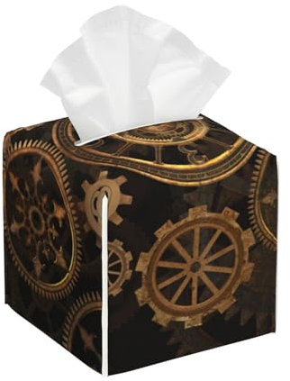 Zahnräder Uhr Bronze Century, Taschentuchbox-Abdeckung, Taschentuchbox-Halter, Taschentuchspender, Taschentuchhalter