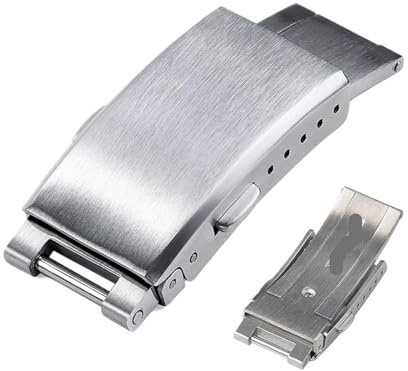 VISIYUBL Luxuriöse, solide Faltschließe for Uhren, passend for Rolex, passend for Submariner, 9 mm x 16 mm, Edelstahl-Faltschließe, Band-Uhrenzubehör