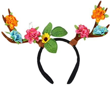 BAHJKASD Feen-Haarschmuck für Damen, Studenten, Cosplay, Party, Haarband, groß, Weihnachts-Hornform, Stirnband, Cartoon-Haarreif
