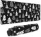 Tapis de souris de Noël noir et blanc 80 x 30 cm XL Arbre de Noël Vacances Grand tapis de souris de jeu Base en caoutchouc antidérapant Bords cousus pour la maison et le bureau