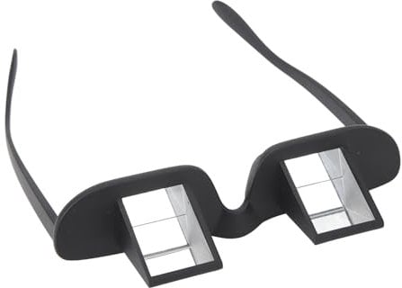Masyrt Prism Glasses for Bed, Horizontal Mirror, Glasses for Lazy Readers, 90 Degree Prism Glasses for Lying Down, Reading, Watching TV