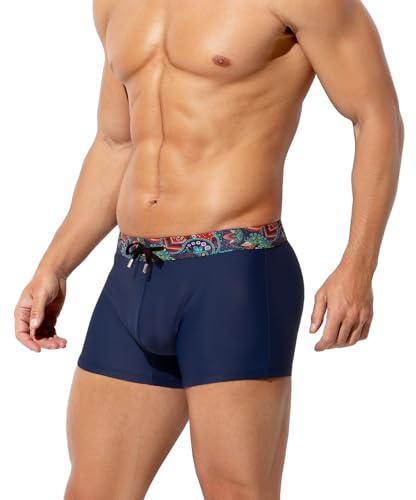 Casey Kevin Maillot de Bain Homme Boxer avec Cordon de Serrage Réglable Boardshort Séchage Rapide