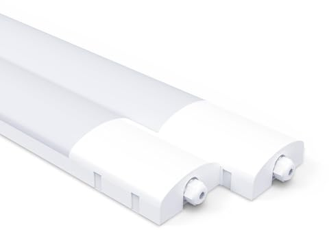 Fynokst Lot de 2 Réglette LED 120 cm, 36W 3960 LM Neon LED, 3 Couleur (3000K/4000K/6500K) IP65 extérieur étanche, Tubes Lumineux pour garage, Cave,entrepôt, bureau, atelier, éclairage de cuisine