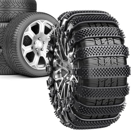 Catene da neve per auto - 10 pezzi regolabili antiscivolo, fascette per ruote resistenti, facile installazione | Inverno, fuoristrada, escursionismo, prato, roulotte