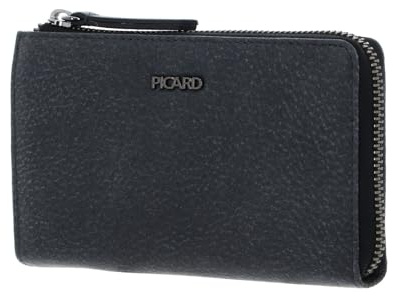 Picard Leder Geldbörse Lesotho 1 Zip Wallet Black dunkelgrau