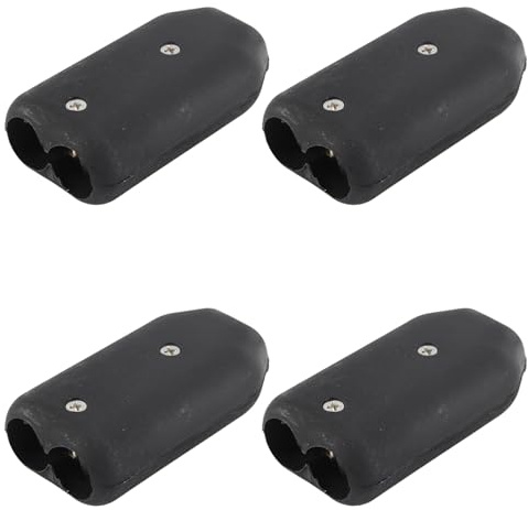 Borimend 4 Pcs 5/8 Inch Rope Clamps Large Reusable Rope Clamp Black Plastic Rope Connector Clamp Suitable for 11-12 mm Nylon Rope