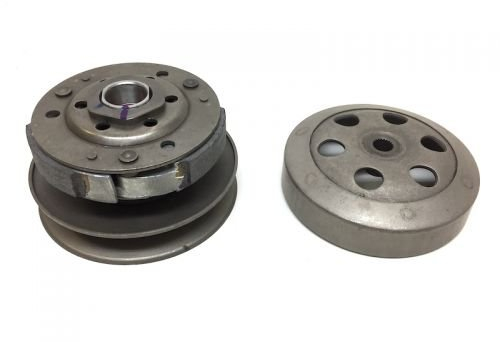 Kupplung + Wandler + Kupplungsglocke 107 mm passend für Minarelli 50ccm – z. B. Aerox, Jog R, Neos, MBK Nitro, Ovetto, Aprilia SR 50 – 16 Zähne – komplette Hinterkupplungseinheit