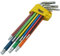 Juego de llaves Torx extra largas SabreCut SCTX009S de 9 piezas con código de colores - Tamaños T10-T50