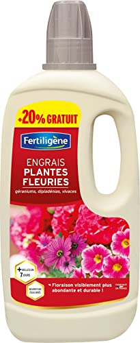 Fertiligène FEGR750P - Engrais Liquide Plantes Fleuries 900 ML - Plantes Plus abondantes en 7 Jours - Apporte Une Nourriture équilibrée - Formule à Base de minéraux - pour 240 L de Solution diluée