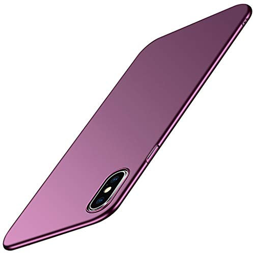 Bakicey - Cover rigida per iPhone XS Max, opaca, antiscivolo, in policarbonato, per Apple iPhone XS Max Lilla Medium