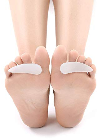 6Pair/12Pcs Gel Hammer Toe Crest Pads - Right and Left Soft Silicone Hammertoe Support Crest Cushion - Corrector and Straightener for Overlapping, Curled, Curved, Crooked, Clubbed Claw and Mallet Toe