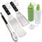 Anmarko Metal Spatula Set of 4 - Griddle Accessories kit - Grill Flat Spatula Pancake Flipper Hamburger Turner - Metal Utensil Great for BBQ Grill Flat Top Cast Iron Griddle - Commercial Grade