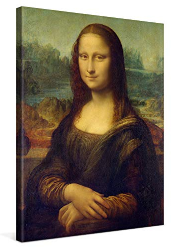 PICANOVA – Leonardo da Vinci – Mona Lisa 30x40cm – Bild auf Leinwand – Premium Kunstdruck Auf 2cm Holz-Keilrahmen Für Schlaf- Und Wohnzimmer – Klassische Kunst