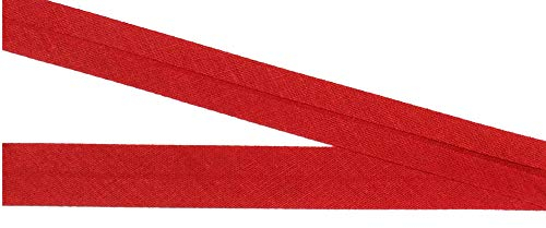 9 m Baumwollschrägband rot 20 mm vorgefalzt