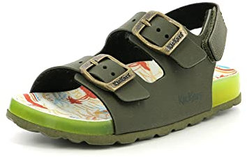 KICKERS SUNYVA Sandale, Kaki Jaune Surf, 28 EU