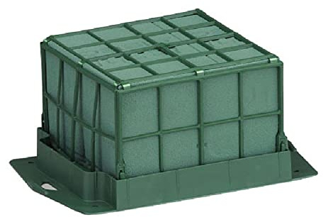 Flowerbox Oasis Steckschaum Dekorette Petite KL 17,5cm Steckmasse Steckschwamm - mit Klebeband für 1/2 Ziegel
