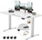 TRIUMPHKEY Höhenverstellbarer Schreibtisch 160x80cm mit USB Ladeanschluss, 3 Memory-Steuerung Schreibtisch Höhenverstellbar groß Anti-Kollisions-System Stehpult Computertisch Weiß Weiss