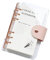 A5/A6/B5, einfaches PVC-transparentes Ringbuch, manuelles Buch mit Kernersatz, horizontale Linie, Innenseite, herausnehmbares Notizbuch für Büro, Schulbedarf, A6-Ringbuch, Roségold