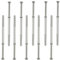 AERZETIX - C67126 - Set di 10 tasselli in plastica Ø10x160mm con flangia smussata + 10 viti Ø7x165mm autofilettanti con testa fresata impronta a stella TX40 - fissaggio mattone cemento
