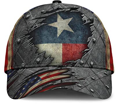 501 Baseball Kappe Mütze Western Texas Wild West Cowboy Texas Flagge Amerikanische Us-Flagge Der Usa Patriot Crack Gedrucktes Muster Unisex Trucker Kappe Reine Farbe Atmungsaktiv Baseballmütze