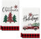 DHRUTI Lot de 2 Torchons de Cuisine Camion et Arbres de Noël, Torchon Vaisselle de Noël,18 x 26 inch Torchons de Cuisine Coton Vaisselle,Bar Multi-usages Doux et absorbants