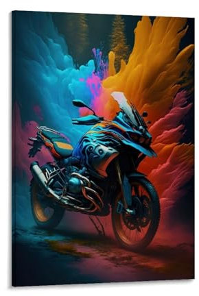 BMW R 1250 GS Poster, dekoratives Gemälde, Leinwand, Wandposter und Kunstdruck, modernes Familienschlafzimmer-Dekor-Poster, 40 x 60 cm