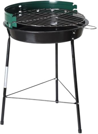 Runder Holzkohlegrill mit verstellbarem Grillrost Feuerschale Ø35 cm Picknick