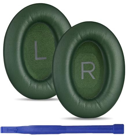 umvowuxa Cuscinetti auricolari di ricambio per cuffie wireless Bose QuietComfort 45 (QC45)/QuietComfort SE (QC SE)/Quiet Comfort, con pelle proteica morbida e memory foam (verde)