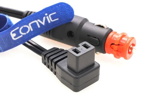 Eonvic 12V/24V Auto Kühlschrank Netzteil Kabel Zigarettenanzünder Stecker Auto Verlängerungskabel für Kühlbox Dometic, Alpicool, Waeco CF, ARB, Setpower, ICECO, Mobicool FR40 (1,5 m)