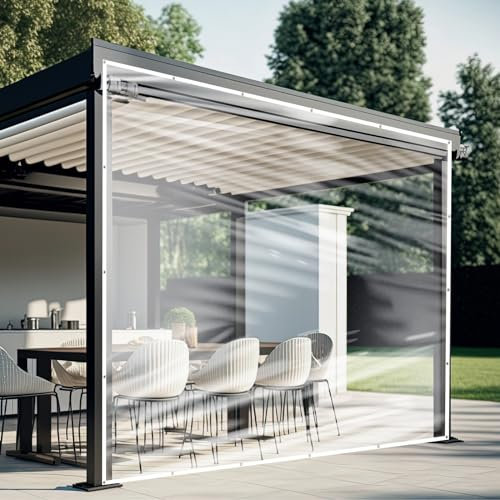 Wovnet 4x6ft Clear Tarp Heavy Duty 20 Mil PVC Clear Vinyl Roll Transparent Waterproof Tarpaulin Plastic Patio Curtain Enclosure for Window Sheets, Garden, Camping, Outdoor Tent Cover, Porch Canopy