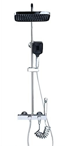 wall lights Duschset mit Bidet-Sprüher, thermostatisches 40-℃-Mischer-Duschsystem mit großer 13-Zoll-Regenbrause und 3-Modus-Handbrause, höhenverstellbarer Messing-Duschhahn, Pistole, Silber wall lamp