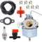 BenTsD Compatible avec carburateur 631245 avec bougie d'allumage, vanne d'arrêt de conduite de carburant pour Tecumseh 631921 H30 H35 Moteur Broyeur Déchiqueteur Motoculteur Générateur Craftsman