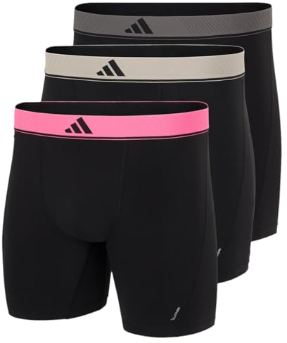 adidas Herren Boxer Brief (3 Pack) - Active Micro Flex Eco - Boxershorts - Bequeme Unterwäsche