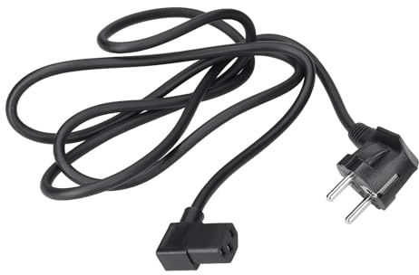 easyPART passend für Ecovacs 201-2453-0098 Netzkabel (Schwarz) für | Staubsauger-Roboter, Stromkabel, Ladekabel, Anschlusskabel, Saugroboter, Zubehörteil, Stromversorgung, Kabel