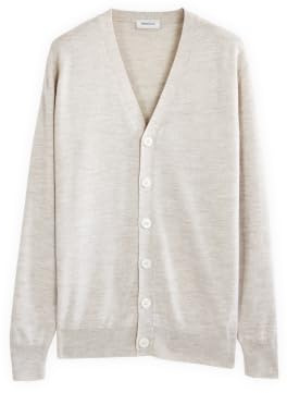 Diana Studio - Cardigan Basico in 100% Lana Merino, Uomo, Maniche Lunghe, Regular Fit
