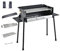 yulewiix - Parrilla de carbón de leña con 3 engranajes, temperatura ajustable, barbacoa con cordón, barbacoa, camping de metal, tamaño grande, para evento, barbacoa, color negro