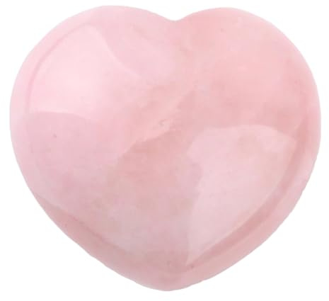 HABNI Quartz Rose 1 Pièce Cœur 45Mm Pierre Naturelle Polie Guérison Méditation Cadeau Maison Rose