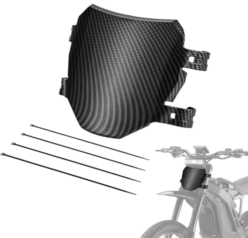 CHANGCHENG Electric Dirt Bike Carbon Fiber Front Number Plate License for Ebike Talaria Sting MX3 MX4 MX5/Surron Light Bee X S/E Ride Pro/Super 73/X160/X260/Ridstar Q20/Tutti Soleil 01
