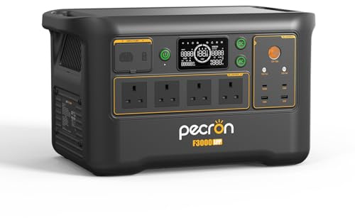 pecron F3000LFP Portable Power Station 3072Wh LiFePO4 Battery | 3600W Solar Generator Home Backup Fast Charging for Home, Camping, RV, Emergency