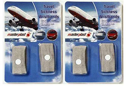 2 Packs Anti Nausea Morning Sickness Motion Travel Sick Wrist Bands . Car Sea / Boats Planes