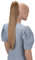 CAISHA 60cm Glatt Pferdeschwanz Mit Butterflyklammer Haarteil Zopf Hitzebeständig Haarverlängerung Dunkelblond H611