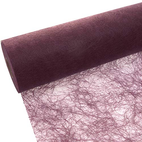 Sizoflor Tischband - 25 Meter Rolle + 100 Dekodiamanten Gratis (30cm Breite, Bordeaux)