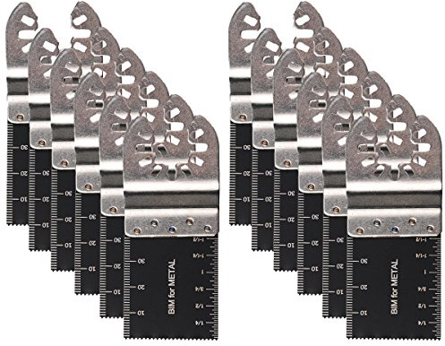 Oxoxo 35 mm bi-métal Outil multifonction oscillant Fein Lames de scie à libération rapide pour porter, câble, Black & Decker, Bosch, Dremel, Craftsman Multi outils