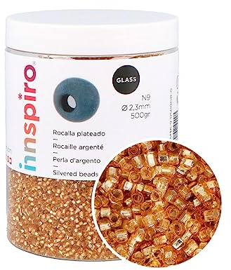 INNSPIRO Rocailles en verre N9 diam. anté doré diam. 2,3mm 500gr. aprox.