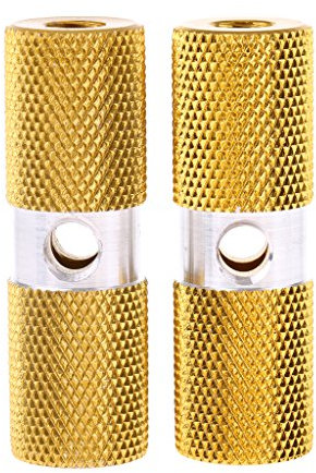 Perfeclan 1 para BMX Mountainbike Fahrrad Pedal Legierung Fuß Pegs Zylinder, Gold