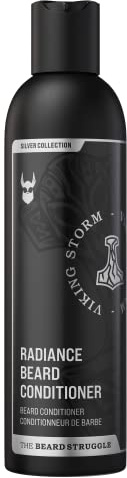 The Beard Struggle - Marksman's Beard Conditioner - Silver Collection, Viking Storm - Nourish, Softens, & Strengthens Beard - Radiance Beard Conditioner for Men (240 ml)
