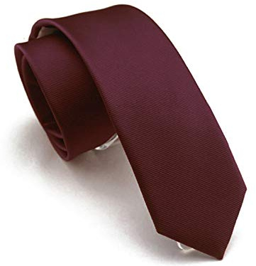 Wehug Cravate fine pour homme Couleur unie 6 cm
